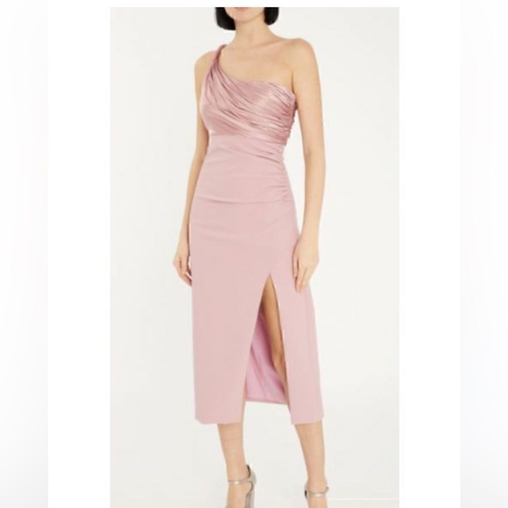 Cinq A Sept Pink Sand Trenton Half shoulder dress size 0 - Picture 4 of 11